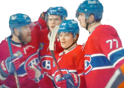 Un rare moment de réjouissance pour les joueurs du Canadien