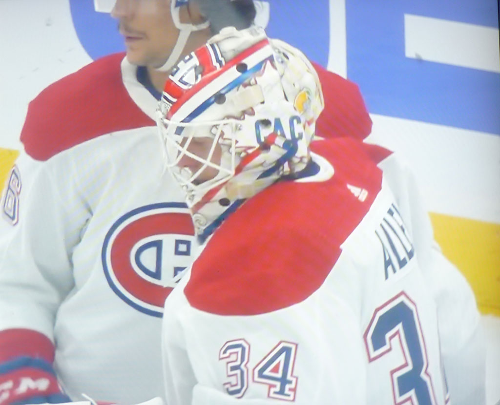 Jake Allen après une victoire bien méritée contre le Kraken