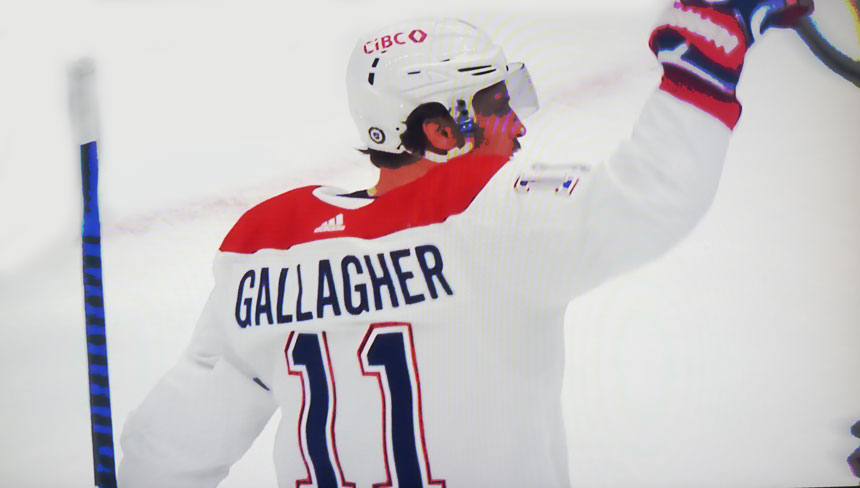 Brendan Gallagher célèbre son 4ème but de la saison