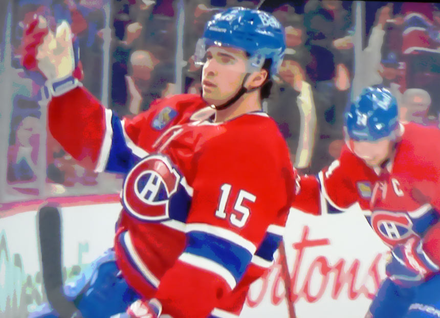 Alex Newhook, #15, Canadiens de Montréal,  090324 - Illustration